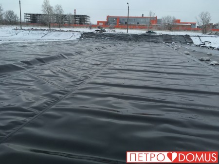 Гидроизоляция закрытых лагун геомембраной HDPE