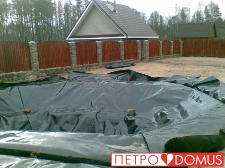 Монтаж водоёма из геомембраны HDPE