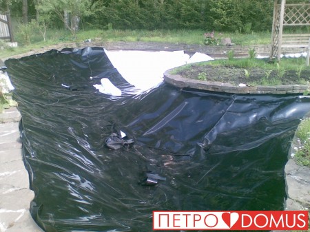 Монтаж водоёма из геомембраны HDPE