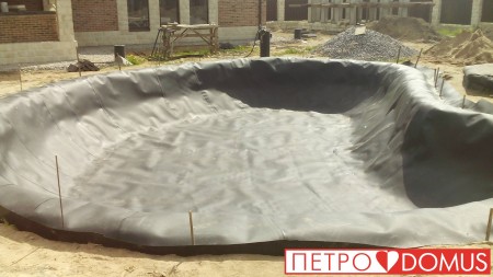 Монтаж водоёма из геомембраны HDPE