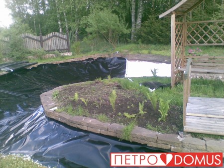 Монтаж водоёма из геомембраны HDPE