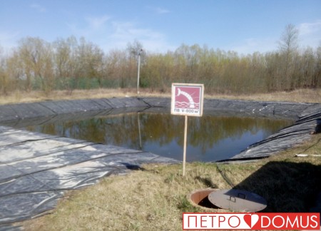 Готовый пожарный водоём из геомембраны LDPE через 10 лет