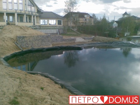 Монтаж водоёма из геомембраны HDPE