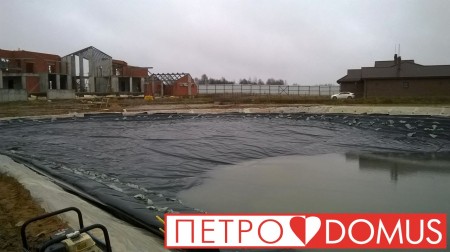 Монтаж водоёма из геомембраны HDPE