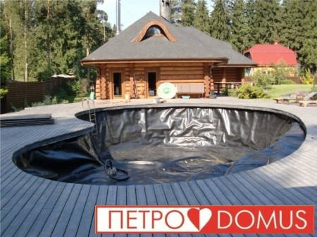 Готовый водоём из геомембраны HDPE