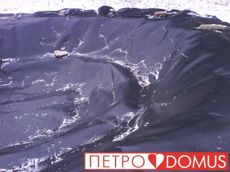 Монтаж водоёма из геомембраны HDPE