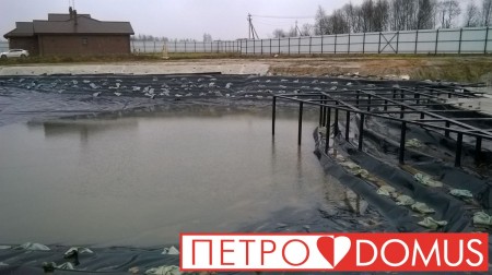 Монтаж водоёма из геомембраны HDPE