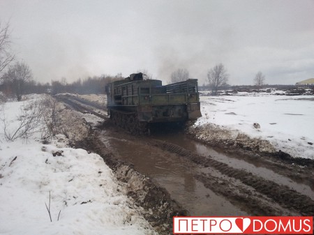 Транспорт для доставки геомембраны пожарного водоёма в труднодоступные места