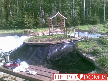 Монтаж водоёма из геомембраны HDPE