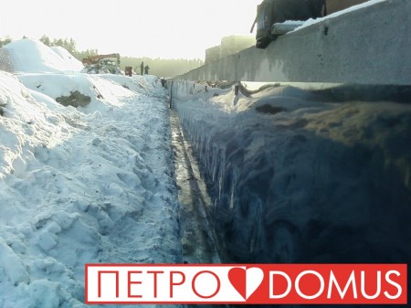 Гидроизоляция фундамента геомембраной HDPE