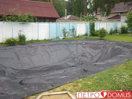 Монтаж водоёма из геомембраны HDPE