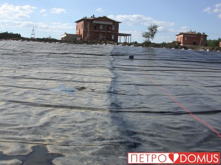 Монтаж водоёма из геомембраны HDPE