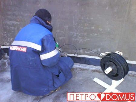 Сварка прутком гидрошпонки HDPE