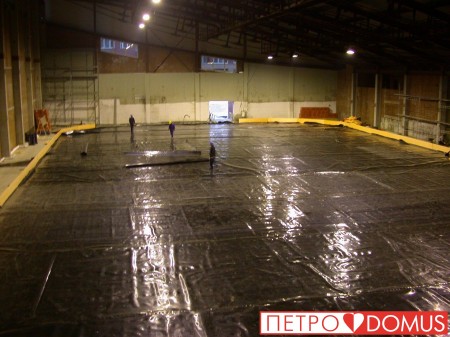 Гидроизоляция ледового поля геомембраной HDPE