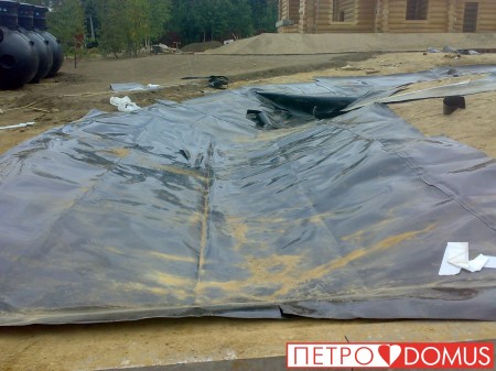 Монтаж водоёма из геомембраны HDPE