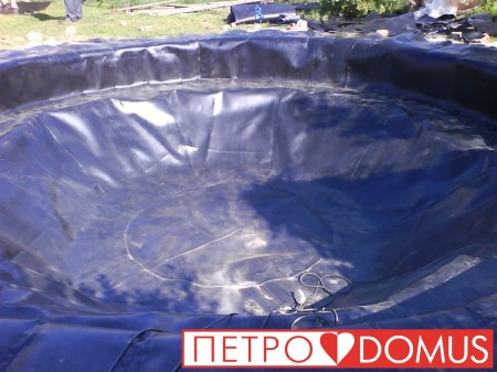 Монтаж водоёма из геомембраны HDPE