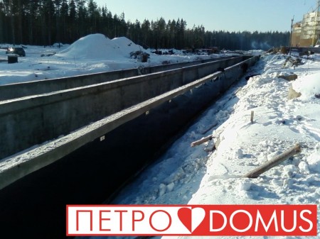 Гидроизоляция фундамента манифольда геомембраной HDPE