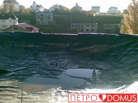 Монтаж водоёма из геомембраны HDPE