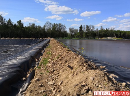 Новая и действующая лагуны, навозохранилища из геомембраны HDPE