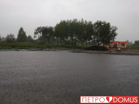 Монтаж водоёма из геомембраны HDPE